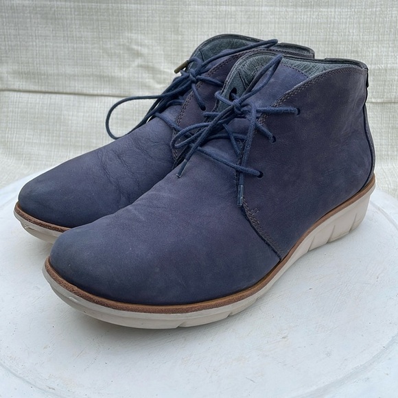 Dansko Joy Blue Lace Up Nubuck Leather Comfort Booties Sz EUR 40/US 9.5-10 - Picture 1 of 11